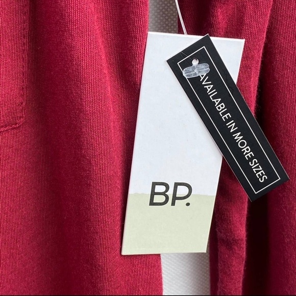 BP. Red Rumba Long Sleeve Crewneck with front Pocket Tee, Size XS, NWT - Picture 5 of 10
